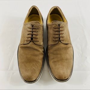 ECCO Suede Shoes Size 11 Lace Up Loafers Oxfords